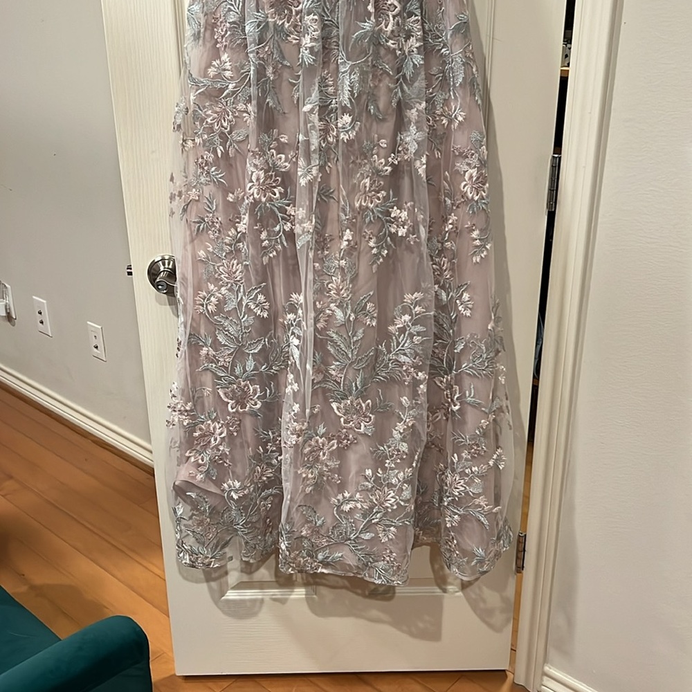 David’s Bridal Floral Overlay Dress / Gown NWT - Picture 2 of 11